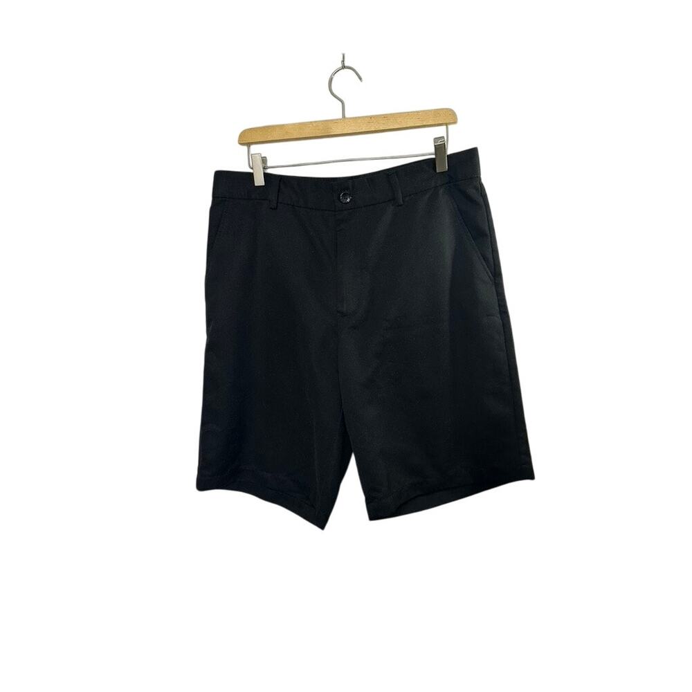 Greg Norman for Tasso Ella Black Flat Front 10" Shorts Men's Size 38